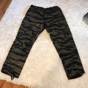 Army camouflage cargo pants